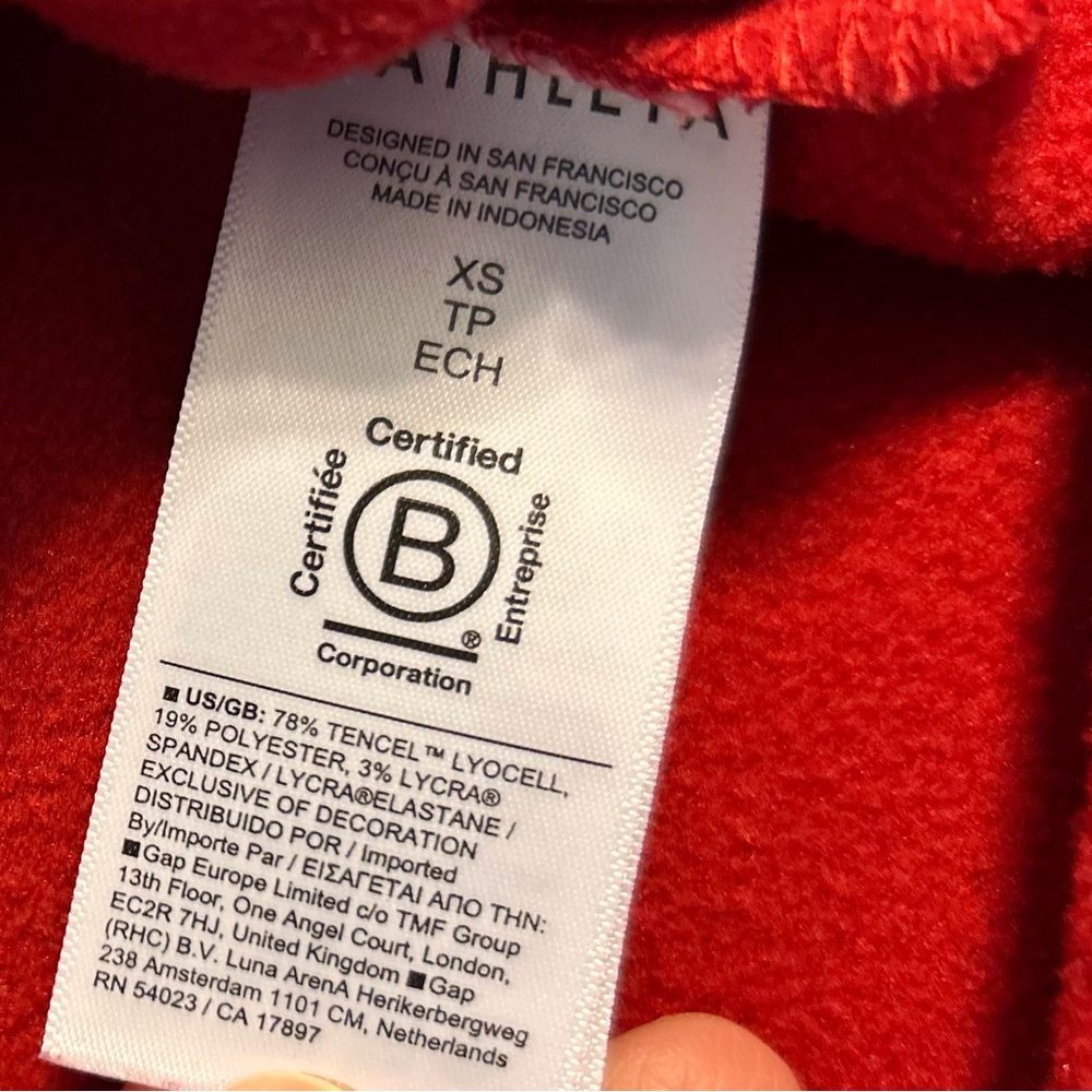 Athleta Coaster Luxe Recover Sweatshirt in Clover Berry Red - Picture 7 of 12